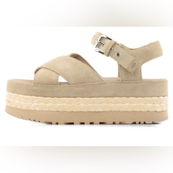 UGG
Women's Natural Aubrey Flatform Sandals Sz 9 (color sand) - Picture 2 of 11